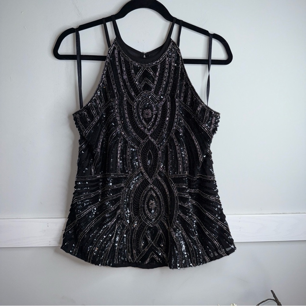Parker Black Sequin Tank Top
